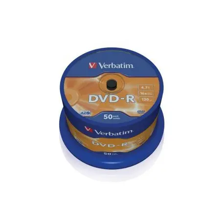 VERBATIM DVD-R AZO 4.7GB 16X MATT SILVER SURFACE PACK DA 50