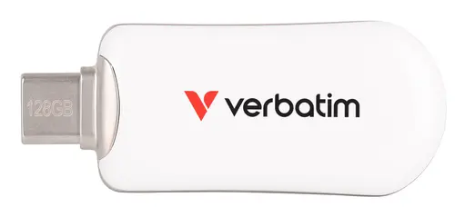 VERBATIM PEN DISK PLECTRA USB-C 3.2 GEN 1 FLASH DRIVE WHITE 128GB