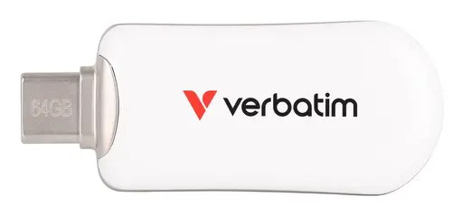 VERBATIM PEN DISK PLECTRA USB-C 3.2 GEN 1 FLASH DRIVE WHITE 64GB