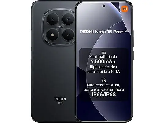 XIAOMI SMARTPHONE REDMI NOTE 15 PRO+ 12+512GB 6.83 5G BLACK
