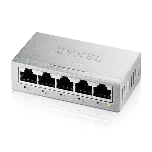 ZYXEL SWITCH UNMANAGED GS-105B V5 , 5 PORTE GIGABIT, CHASSIS METALLO, DESKTOP