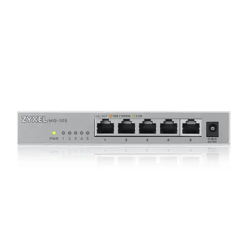ZYXEL SWITCH XMG-108 UNMANAGED, 5 PORTE 2.5GBE1 PORTA 10GBE SFP+, DESKTOP